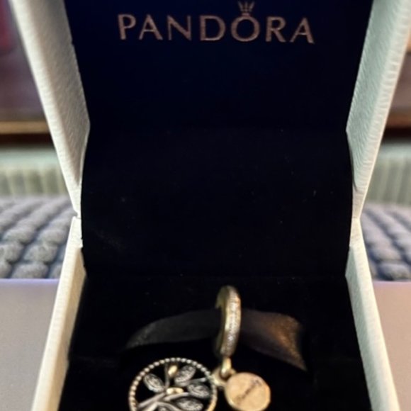 PANDORA Family Heritage charm. Sterling/14K/CZ - Picture 3 of 3